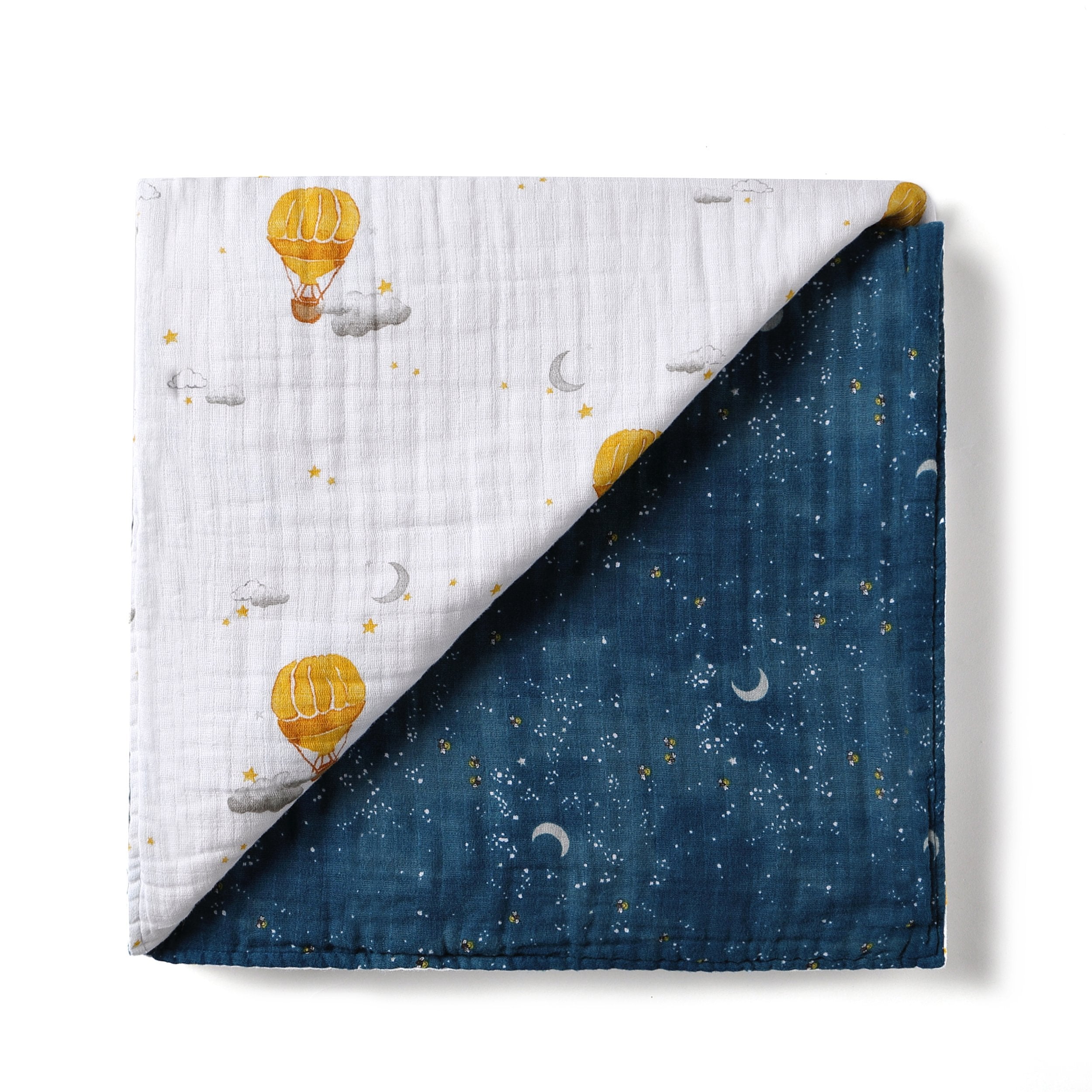 Starry Night Organic Reversable Blanket - first step nursery