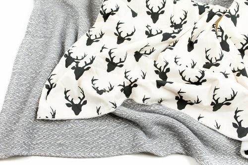 Deer Woodland Baby Blanket - first step nursery