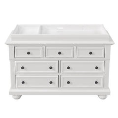 Solid Wood Seven-Drawer Dresser in White - first step nursery