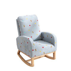 Mid Century Rocker Armchair - Rainbows - first step nursery