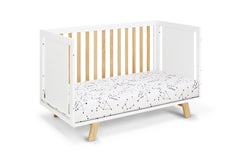 White and Natural 3-in-1 Convertible Island Crib - first step nursery