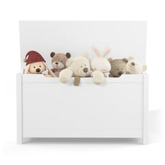 Wooden Toy Box - White - first step nursery