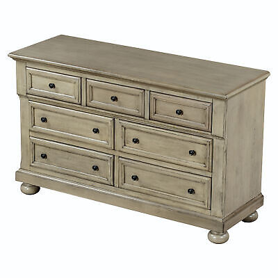 Solid Wood Seven-Drawer Dresser in Stone Gray - first step nursery