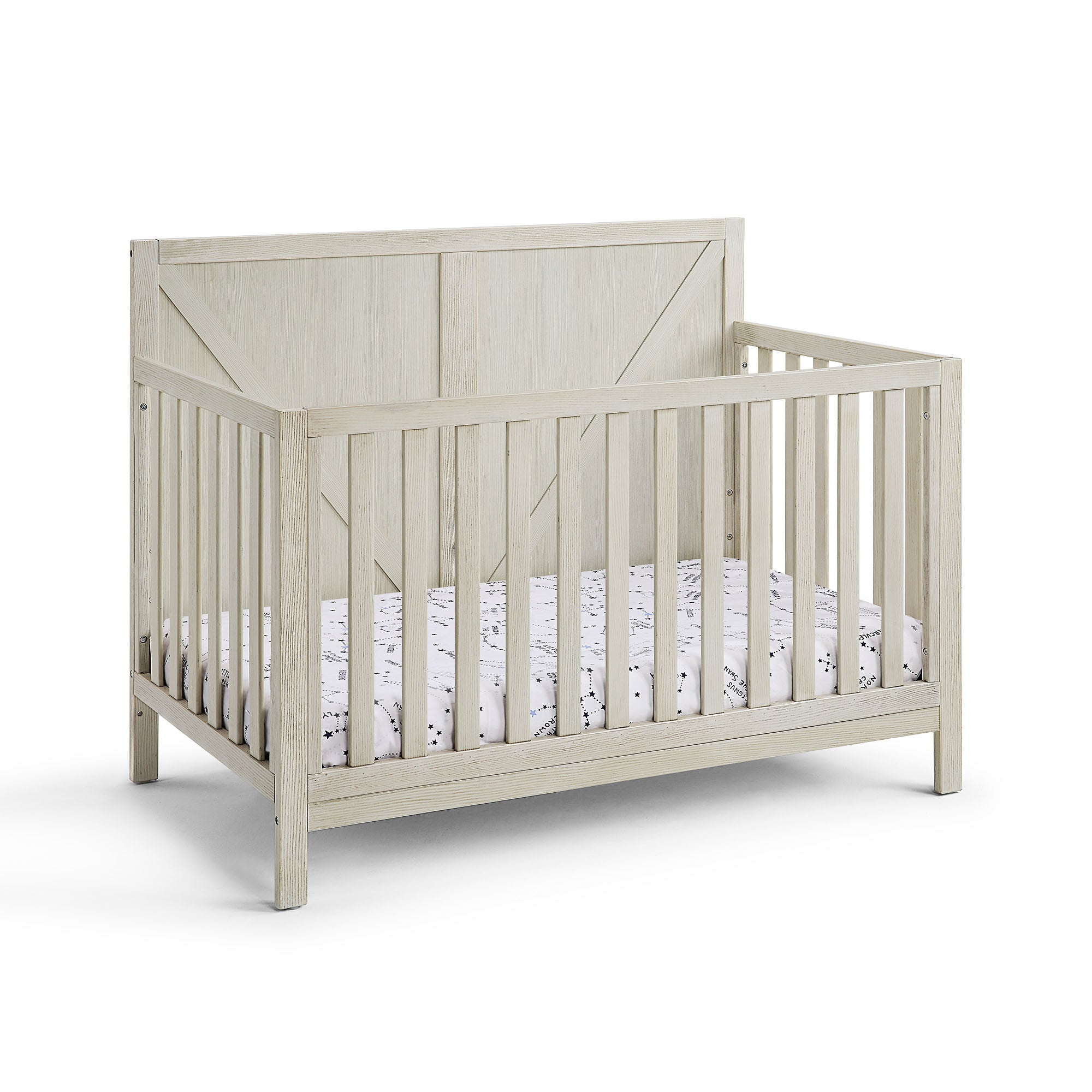 Barnside 4-in-1 Convertible Crib - Washed Gray - first step nursery