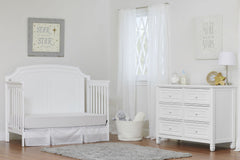 White 4-in-1 Convertible Crib - first step nursery